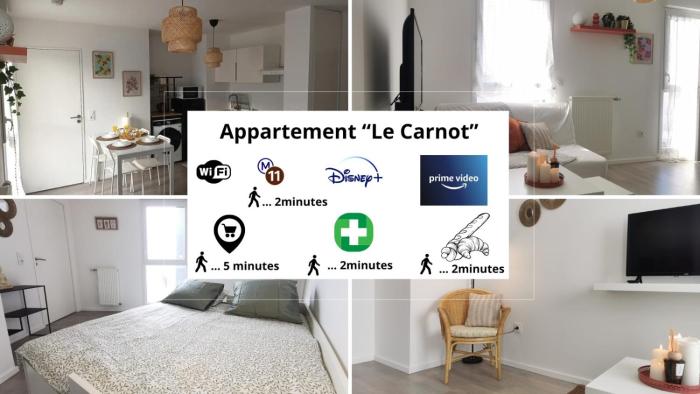 Charmant appartement cosy et paisible proche Paris - métro à 2min