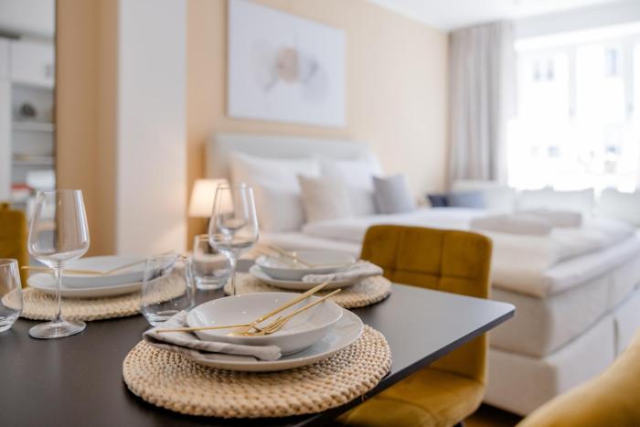 Lumen Homes - Altstadt-Studio direkt im Zentrum, Küche, öffentlicher Parkplatz ums Eck