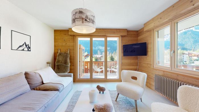 Modern alpine apartment with sauna