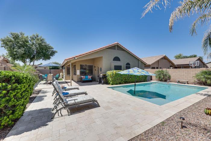 Sunny Maricopa Getaway with Private Pool and Fire Pit!