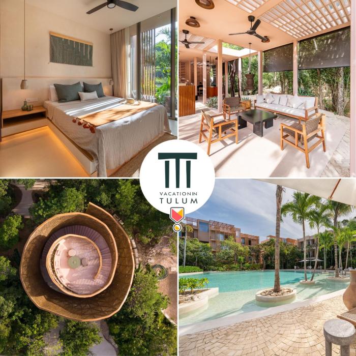 Amazing 1BR Tulum Jungle with Restaurant, Pool and Gym