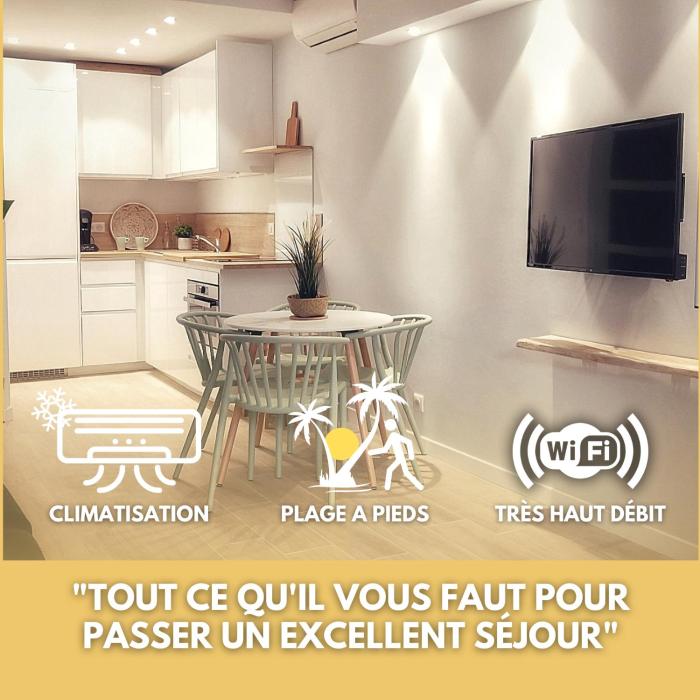 Plage à 3 minutes à pied