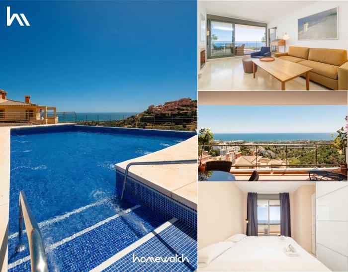 Apartment, with large private glazed terrace and panoramic sea views, in Calahonda, Mijas