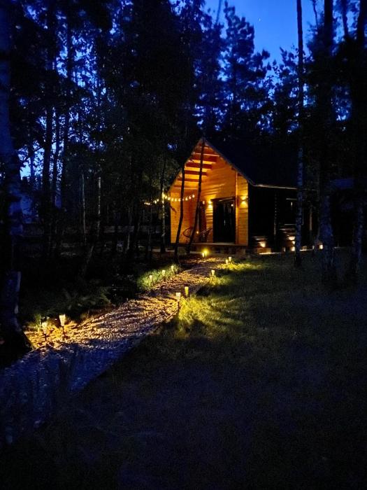 DOMEK W BRZOZACH nad jeziorem z balią na wyłączność