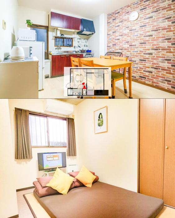 1 Tatami Bedroom! Direct KIX & Namba & Umeda access! DoumoTengachaya DT01