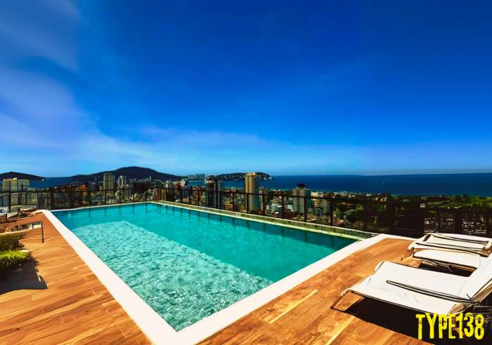 Apto Incrível - Piscina no Rooftop - Vista Mar - 600m Praia Enseada