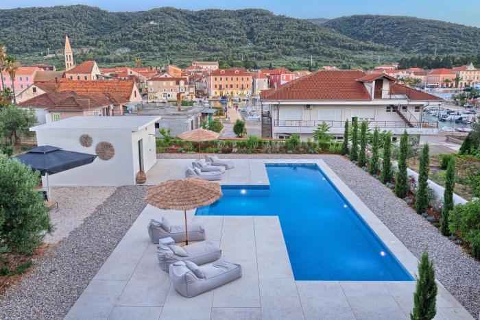 Hvar luxury Villa and pool with view in heart of Stari Grad