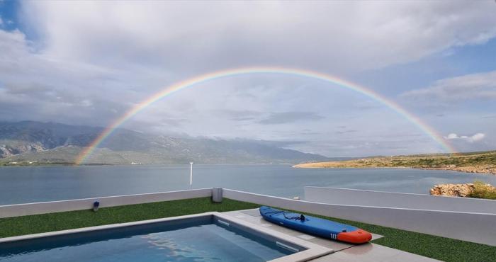 Luxury Beach Apartment Adria with Private Pool and Sea View