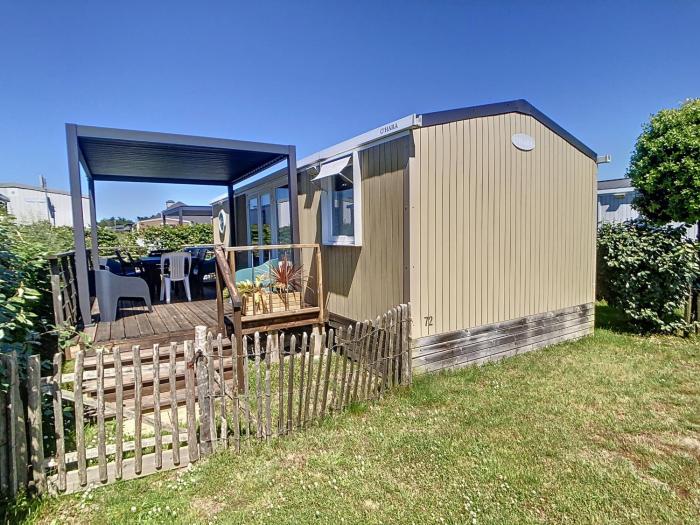 Mobil-home confort 4 pers, 2 ch, piscine chauffée, 200m plage, parking, wifi gratuit, animaux ok - FR-1-361A-32