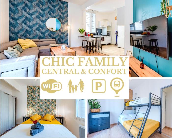 Chic Family - Neuf & Moderne - Parking Wifi Centre Ville Gare TGV - Confort idéal Famille - OFFRE SPECIALE