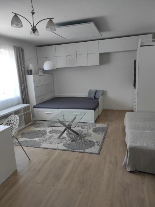 Pokoje v přízemí RD - terasa, bazén, zahrada