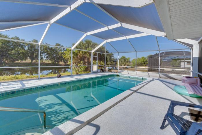 Port Charlotte Canal-Front Home with Private Pool!