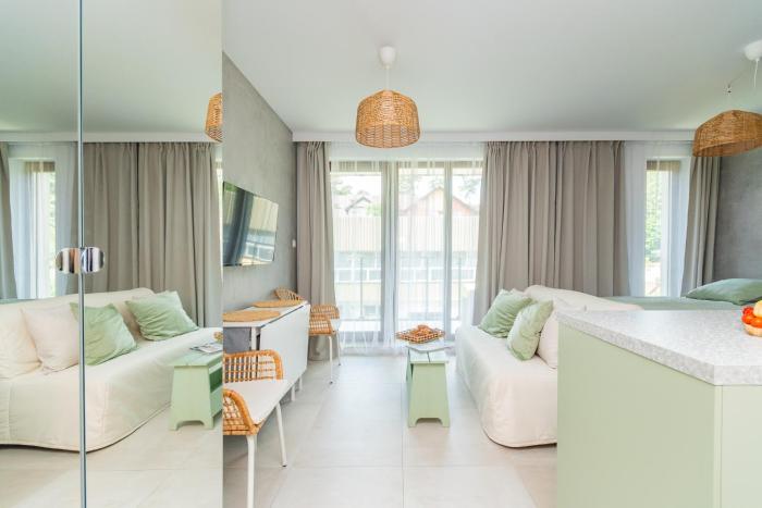 APARTAMENTY MIERZEJA - STEGNA PARK STUDIO, 500 m od plaży, bezpłatny meleks