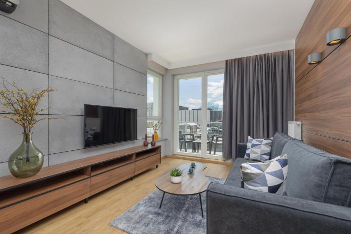 Nowoczesny Apartament z Parkingiem w Centrum Szczecina by Noclegi Renters