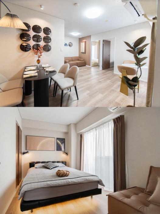 Z7全新装修套房3室2厅 新宿2站4分钟,Max 8p-spacious,3rooms Near Shinjuku