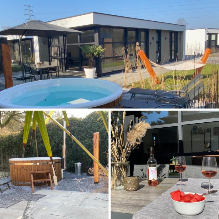 Luxe 4- persoons Veluwelodge met hottub in Ermelo!