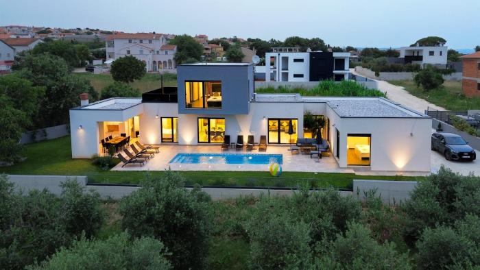 Modern villa with private pool near the sea