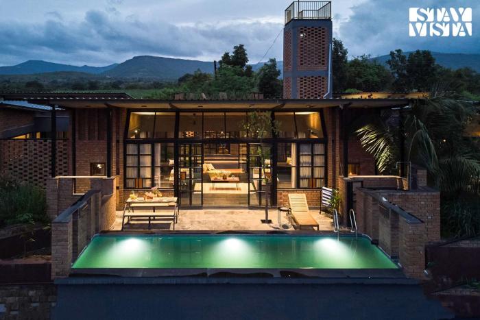StayVista at Rustic Haven with Pvt Pool, Gazebo & Indoor-Outdoor Game