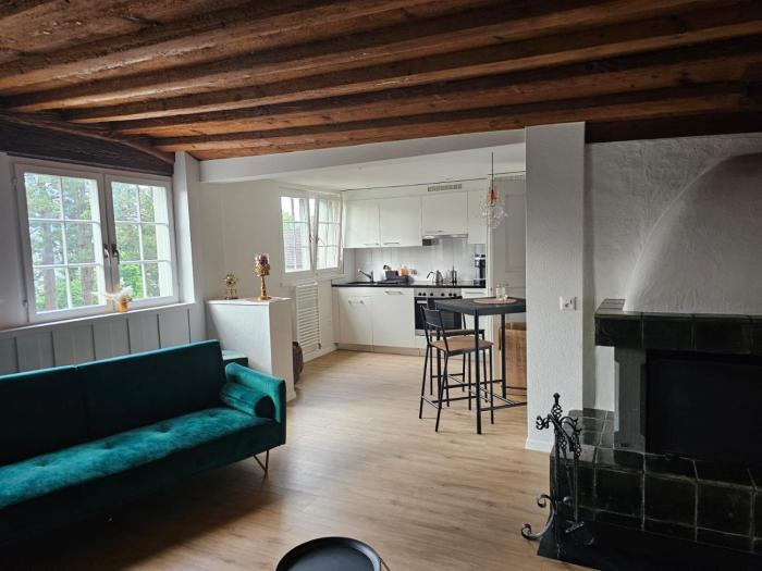 Historische Stadtmauer mit Seeblick