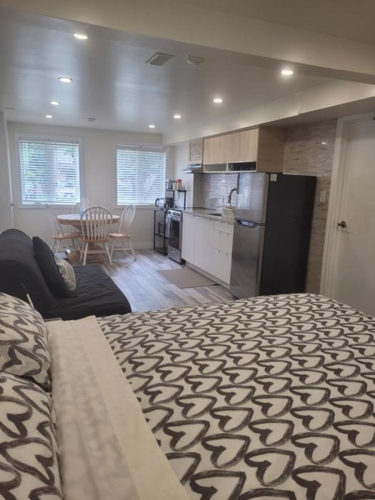 Modern studio with kitchenette and bath