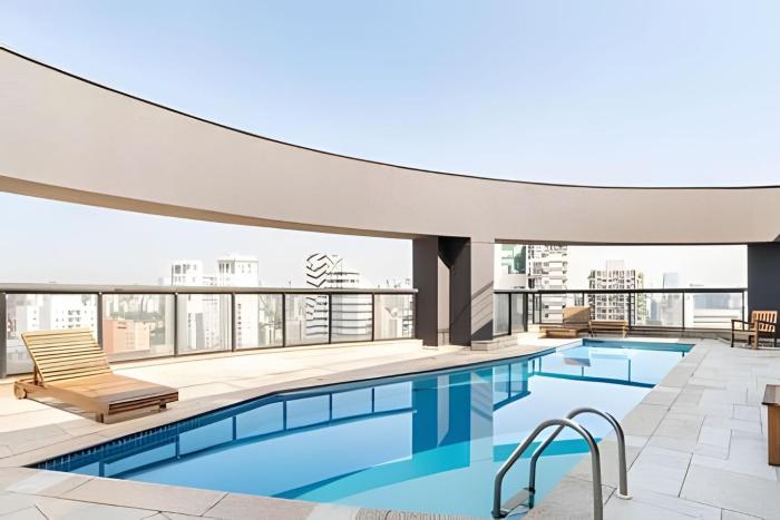 Flat Hotel Moema com piscina e sofá cama(Apto 508)