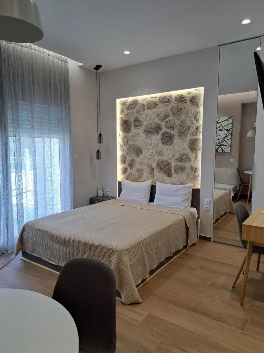 Eclectic Studio with Stone