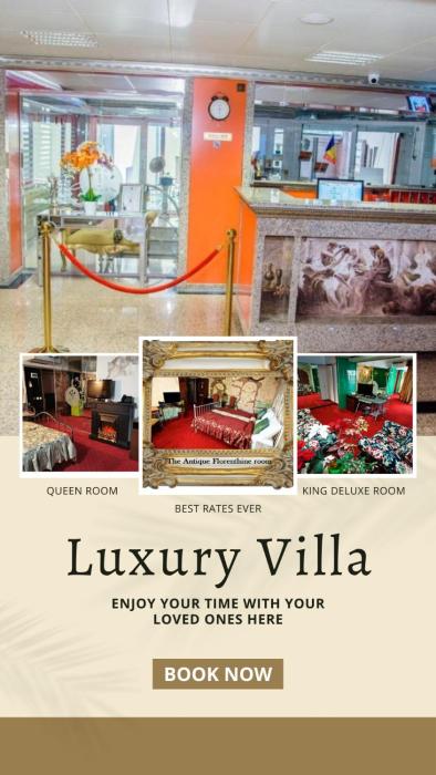 LEGENDS CHAMBERS by Grand Pier boutique trade mark location, 4 star rooms with unique historical themes decors with free breakfast only for king rooms and booking stays minim 4 nights