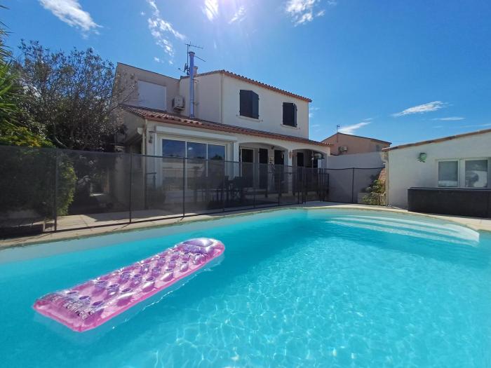 Palavas Belle Villa Piscine 3Chbres,Proche Plage Centre