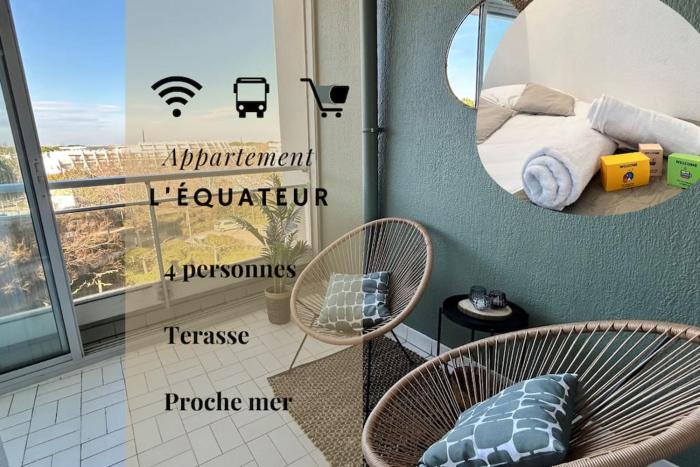 044 - L Equateur Studio Cabine 4pers - 150m Plage