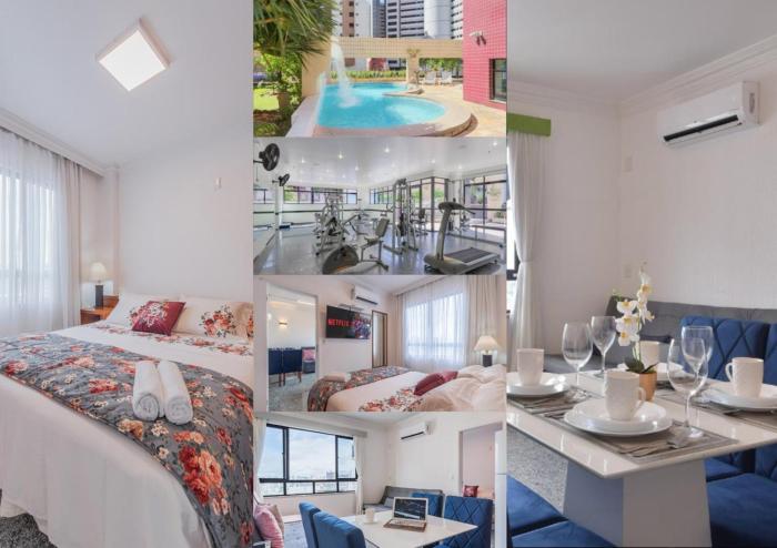 Vista Alta - 150 metros BEIRA MAR - Garagem - Recepção 24horas - Smart TV - Cozinha Completa - Ar Condicionado Sala e Quarto - Internet 100Mb Upload e 50Mb Download