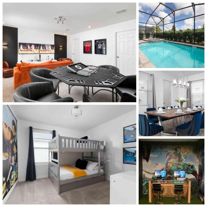 Resort home, Pool, Spa, Game near Disney-New!