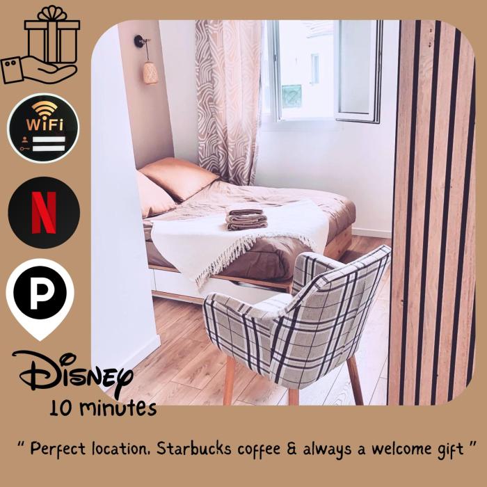 Studio EASY Check-in DISNEY 10 minutes Parking Wifi Welcome gift Starbucks coffee