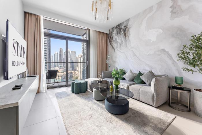 Stayis -1 BR Burj Khalifa View Partial