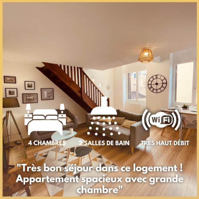 Bel Appart 4 chambres duplex Durafour