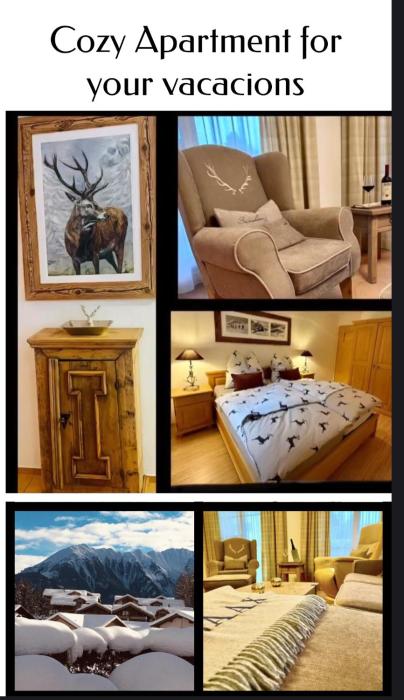 Laax Cozy Apartment Ski Bus in front of the Door