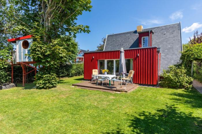 Finnhütte mit Kamin und Meerblick - Balkon