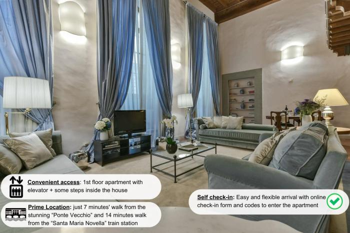 Caravaggio frescoed big loft in Oltrarno