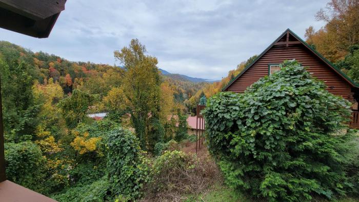 Smoky Heights Overlook, Luxury Log Cabin, Mountain & City Views