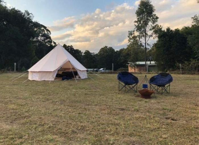 Relaxing bell tent in northern NSW