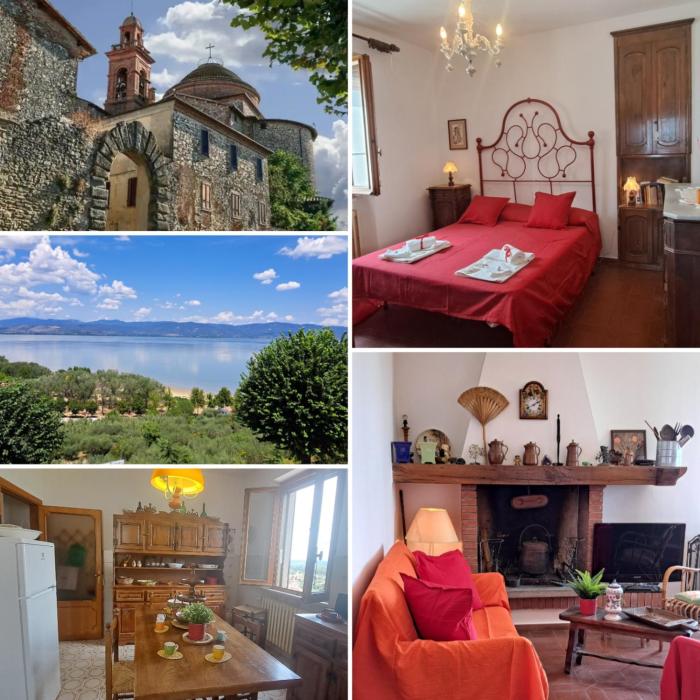 Lincanto del Trasimeno con giardino vista lago nel cuore di Castiglione