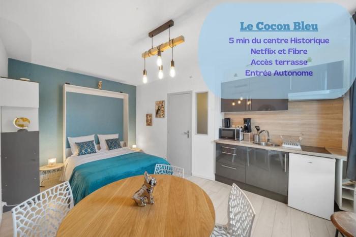 COCON BLEU #Confort # Calme #centre ville #parking facile