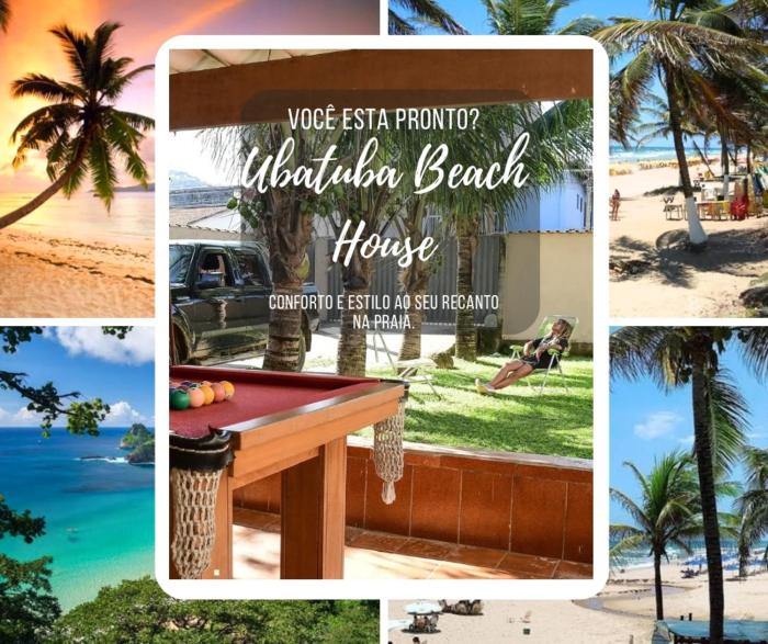 Ubatuba Beach House - Bilhar, Churrasqueira, e Suíte com Ar a 350m da Praia