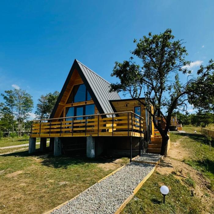Cozy A-Frame Cabin in Nature with Private Hot Tub - Perfect Escape