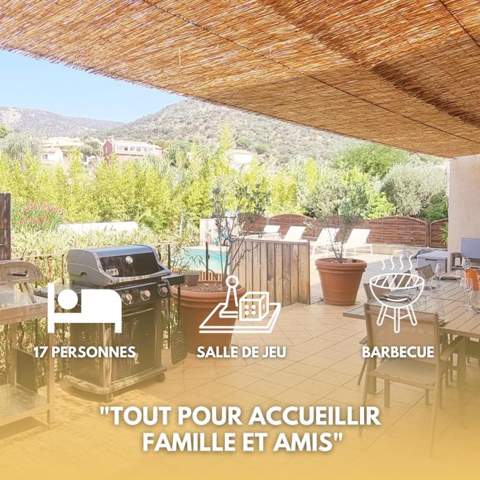 Villa Familiale Surequipée 16p Piscine Babyfoot Billard Boulodrome