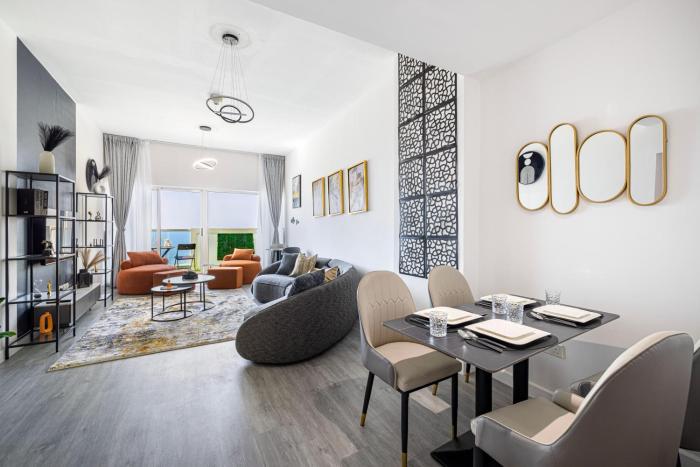 Sleek nordic style seaview condo