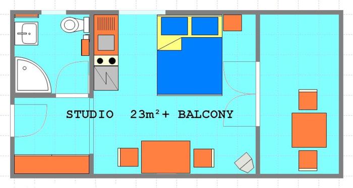 Studio Apartment Okrug Gornji near Sea