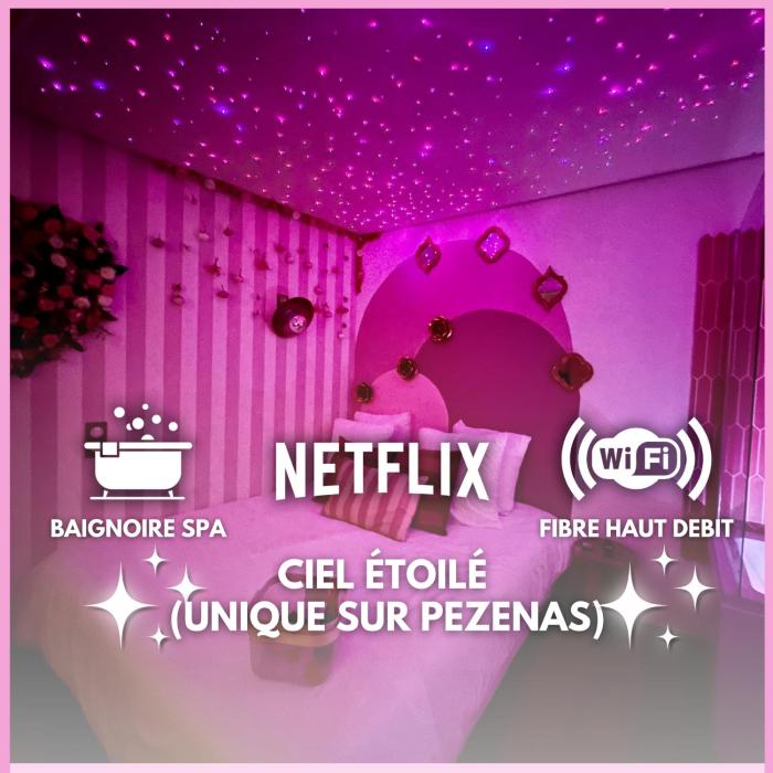 LOVE Room - Balnéo - Ciel Etoilé - Free Wifi - Netflix - Hyper Centre