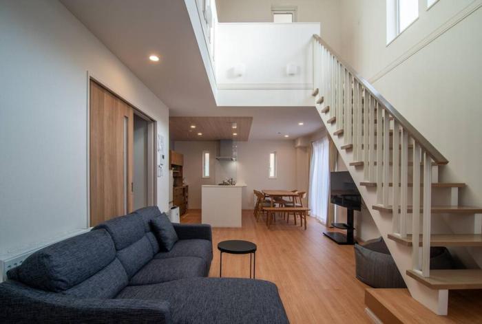 新屋 札幌中心薄野車程4分鐘 挑高設計客廳 和室空間 可停車2台 高速WiFi 豐平川河岸旁