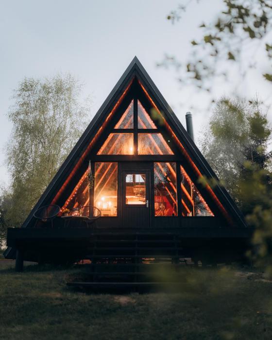 Two Black Cabins