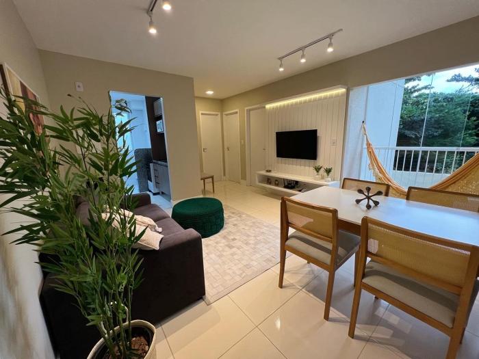 Confortável 2 quartos a 4 min da orla